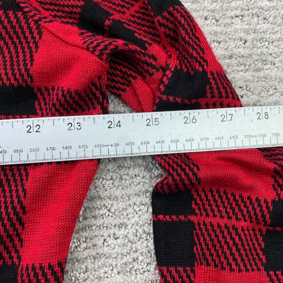 Motherhood Maternity Knit Shirt Women Size Extra Large XL Red Black Plaid - Picture 6 of 7